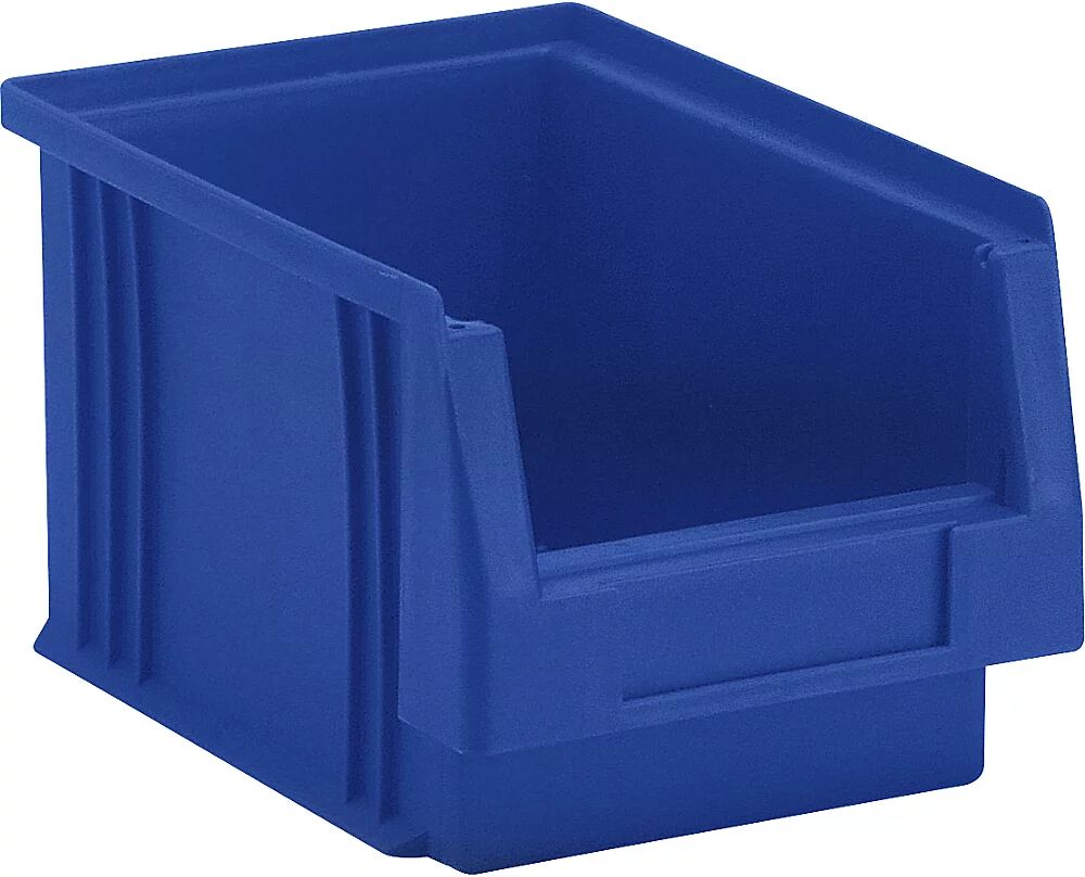 kaiserkraft Caja visualizable de polipropileno, capacidad 2,7 l, UE 25 unidades, azul