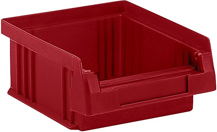 kaiserkraft Caja visualizable de polipropileno, capacidad 0,25 l, UE 50 unidades, rojo