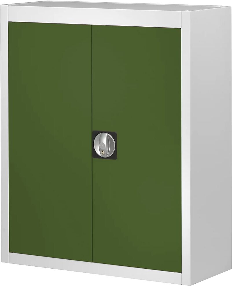 mauser Armario-almacén, sin cajas visualizables, H x A x P 820 x 680 x 280 mm, bicolor, cuerpo gris, puertas en verde