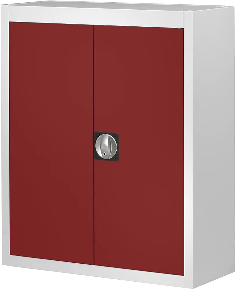 mauser Armario-almacén, sin cajas visualizables, H x A x P 820 x 680 x 280 mm, bicolor, cuerpo gris, puertas en rojo