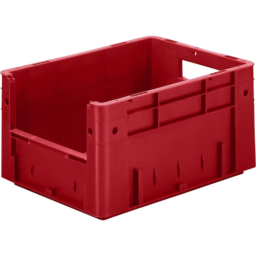 kaiserkraft Recipiente apilable euronorma, capacidad 17,5 l, L x A x H 400 x 300 x 210 mm, UE 4 unid., rojo