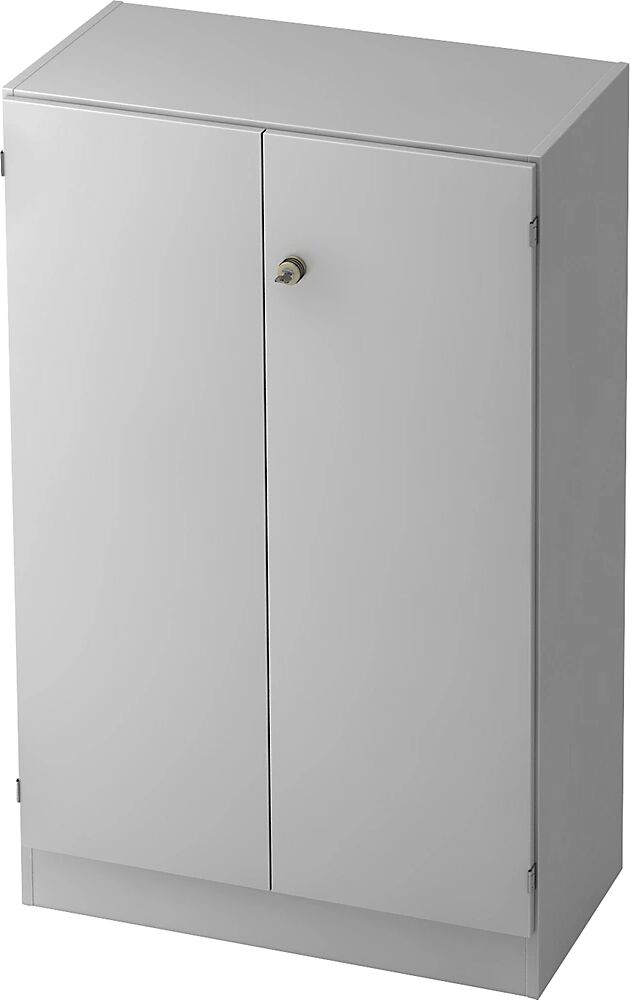 kaiserkraft FINO - Armario para archivadores, 2 baldas, H x A x P 1270 x 800 x 420 mm, gris luminoso