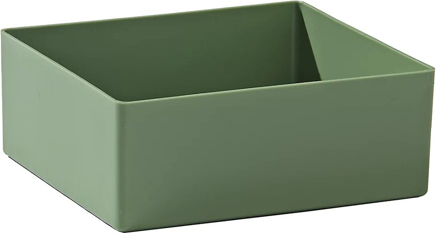 kaiserkraft Caja insertable de tamaño especial, poliestireno, UE 50 unid., L x A x H 130 x 115 x 50 mm, verde