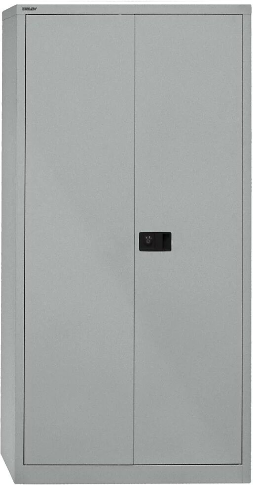 BISLEY Armario de puertas batientes UNIVERSAL, H x A x P 1950 x 914 x 400 mm, 4 baldas, 5 pisos de archivadores, plateado