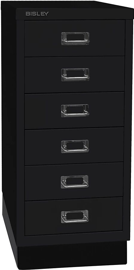 BISLEY Serie 29 MultiDrawer™, con zócalo, DIN A4, 6 cajones, negro