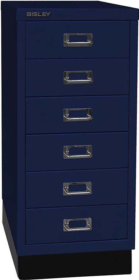 BISLEY Serie 29 MultiDrawer™, con zócalo, DIN A4, 6 cajones, azul oxford