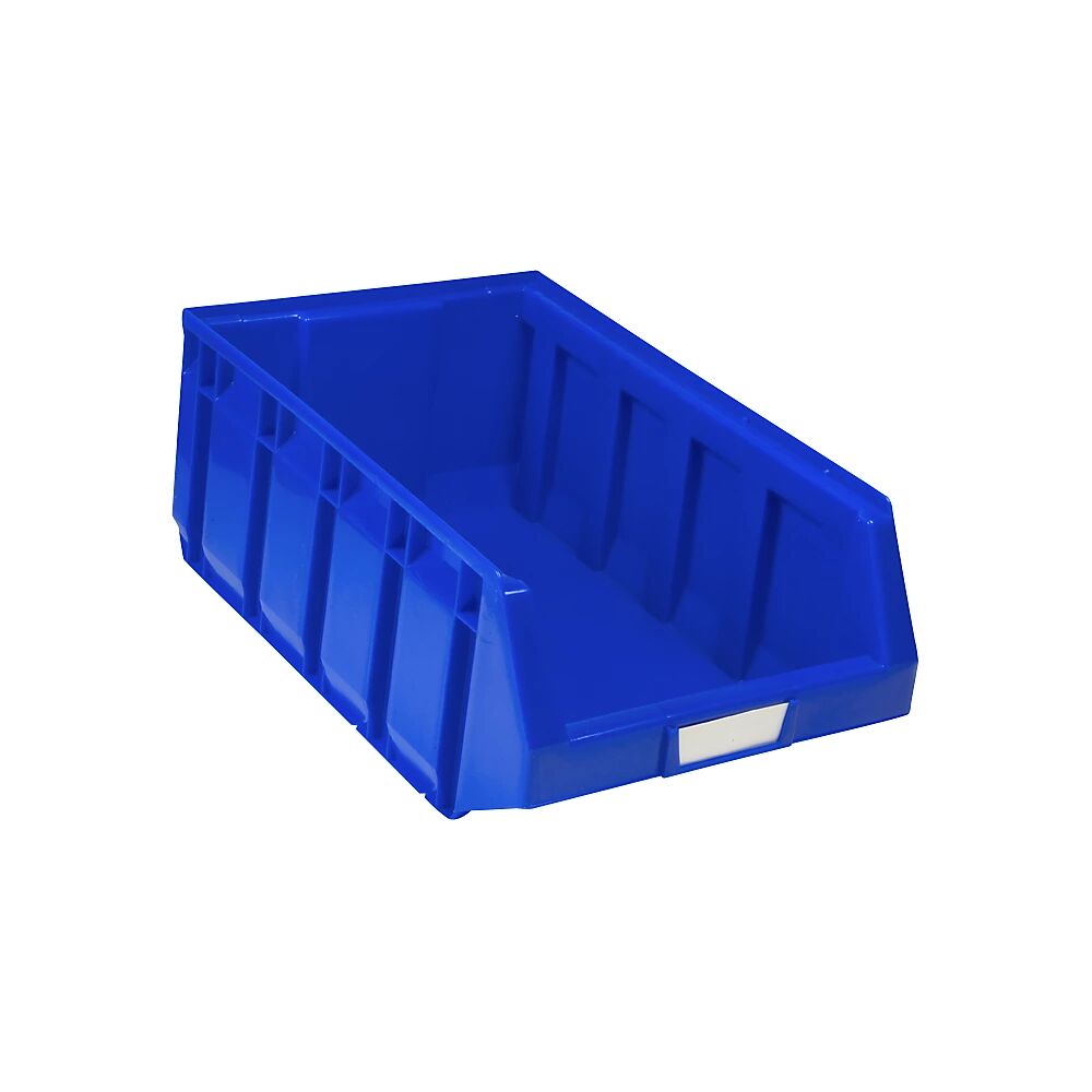 kaiserkraft Caja visualizable de polietileno, L x A x H 485 x 298 x 189 mm, azul, UE 12 unid.