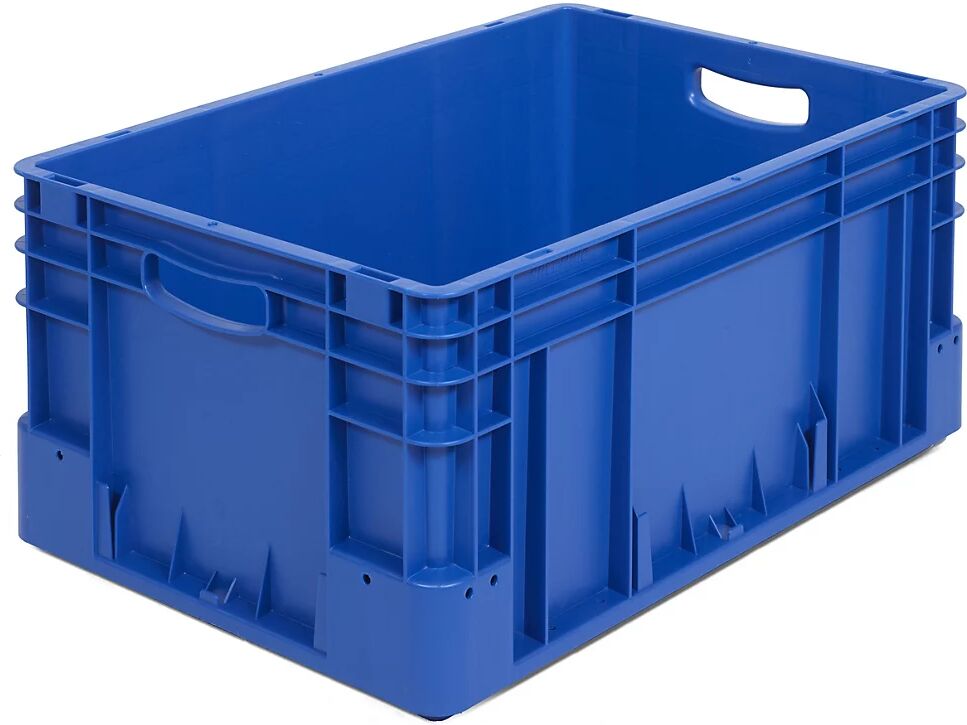 kaiserkraft Recipiente industrial, capacidad 50,8 l, L x A x H 600 x 400 x 270 mm, UE 4 unid., azul