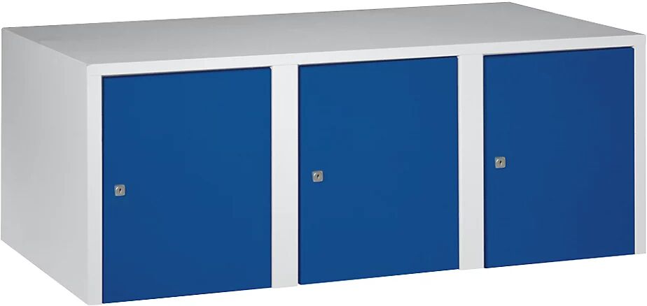 Wolf Altillo, 3 compartimentos, HxAxP 445 x 1200 x 500 mm, azul genciana