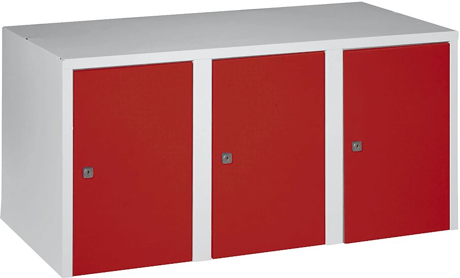 Wolf Altillo, 3 compartimentos, HxAxP 445 x 900 x 500 mm, rojo vivo