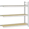 SCHULTE Estantería amplia, con tableros de aglomerado, altura 2000 mm, anchura útil 2500 mm, estantería de ampliación, profundidad 600 mm