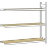 SCHULTE Estantería amplia, con tableros de aglomerado, altura 2000 mm, anchura útil 2500 mm, estantería de ampliación, profundidad 500 mm