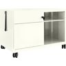 BISLEY Note™ CADDY, H x A x P 563 x 800 x 490 mm, a la izquierda 1 cajón universal y archivador colgante, blanco puro