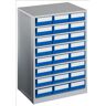 kaiserkraft Módulo de cajones, carga máxima del cuerpo 240 kg, H x A x P 862 x 600 x 417 mm, 24 cajones, cajones en azul