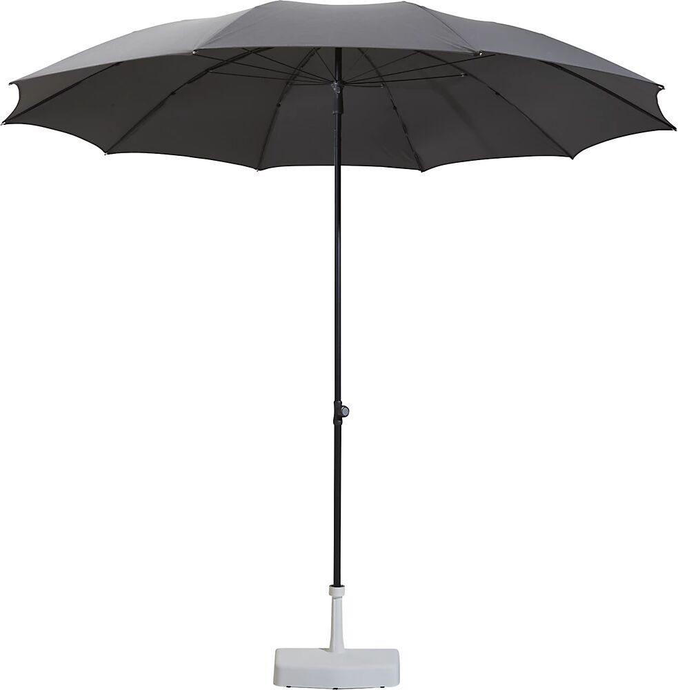 kaiserkraft Parasol, diseño redondo, Ø 2800 mm, armazón antracita, gris