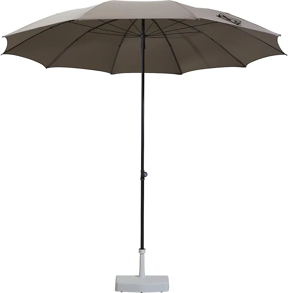 kaiserkraft Parasol, diseño redondo, Ø 2800 mm, armazón antracita, visón