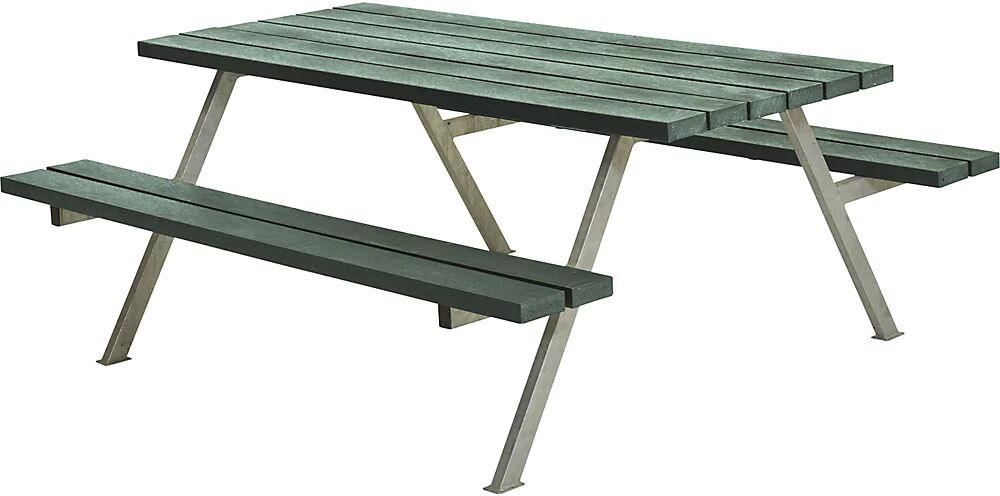 kaiserkraft Banco para grupos de 6 personas, L x P x H 1770 x 1610 x 730 mm, verde