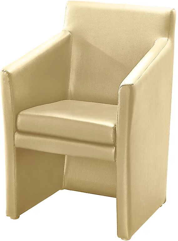 kaiserkraft Sillón de club, angular, H x A x P 850 x 575 x 530 mm, tapizado de poliuretano, beige