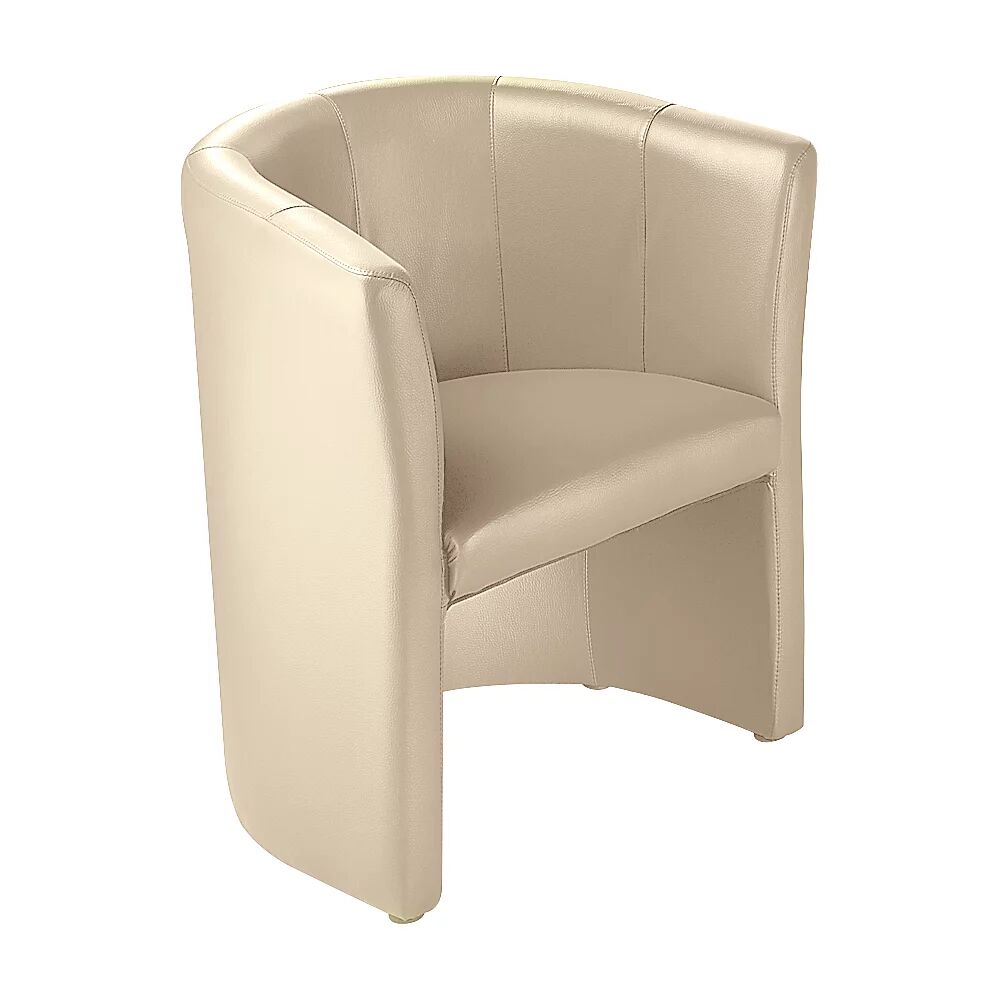 kaiserkraft Sillón de club, tapizado de poliuretano, beige