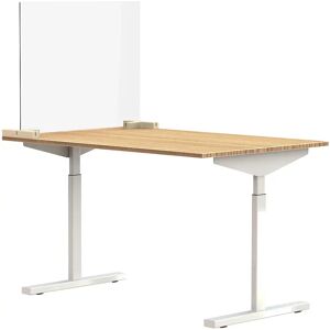 kaiserkraft Luna separadora para mesas y escritorios, incl. 2 pies de acoplamiento en forma de T, H x A 590 x 750 mm, a partir de 5 unid.