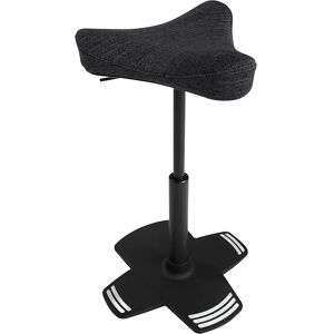 Topstar Taburete de apoyo SITNESS FALCON, con asiento ergonómico en forma de sillín, tapizado negro