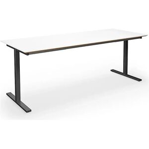 kaiserkraft Mesa multiusos DUO-T Trend, tablero recto, A x P 1800 x 800 mm, blanco, negro