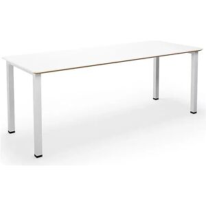 kaiserkraft Mesa multiusos DUO-U Trend, tablero recto, esquinas redondeadas, A x P 1800 x 800 mm, blanco, blanco