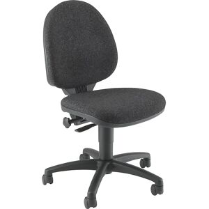 Topstar Silla giratoria estándar, sin reposabrazos, respaldo 450 mm, tela antracita, armazón negro