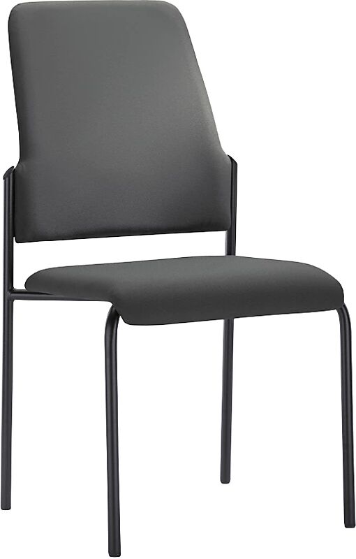 interstuhl Silla para visitas GOAL, armazón de 4 patas, UE 2 unid., armazón negro, gris hierro