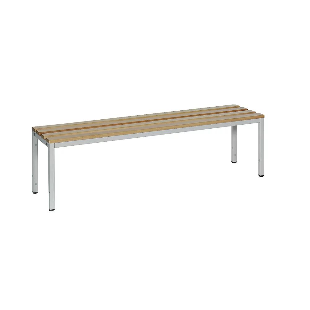 eurokraft basic Banco para vestuarios de haya, por un lado, H x P 420 x 400 mm, longitud 1500 mm