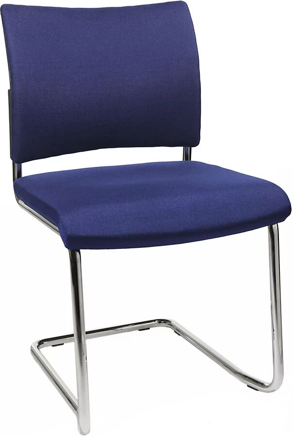 Topstar Silla para visitas, apilable, silla oscilante, respaldo acolchado, UE 2 unid., azul