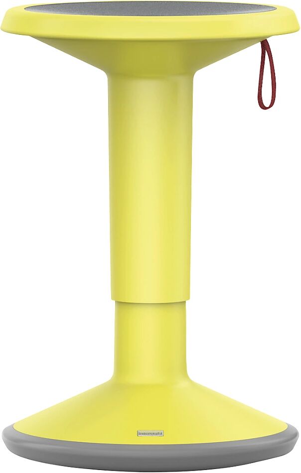 interstuhl Taburete multiusos UP, de altura regulable entre 450 y 630 mm, amarillo limón