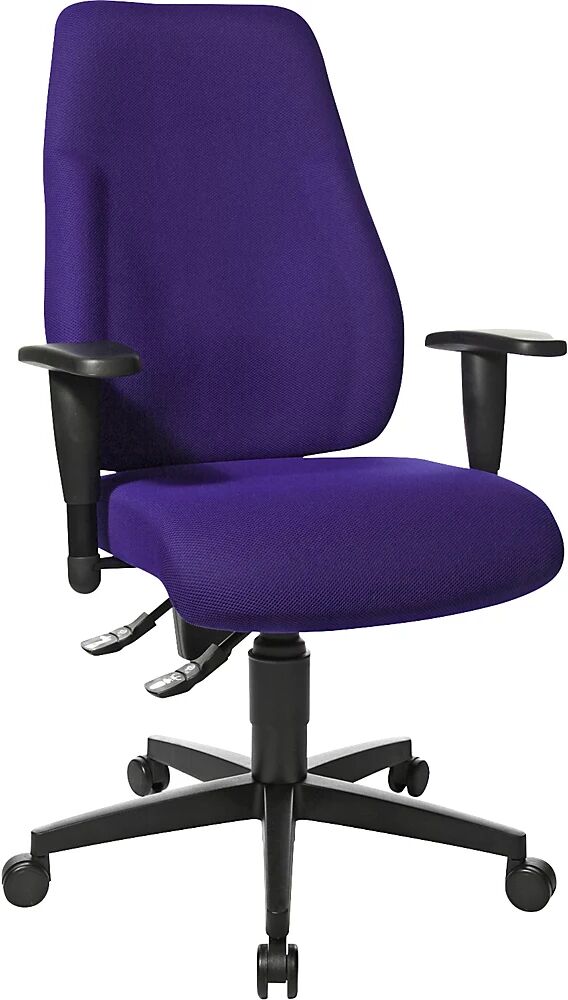 Topstar Silla giratoria ergonómica LADY SITNESS, mecanismo de contacto permanente, altura del respaldo 580 mm, lila