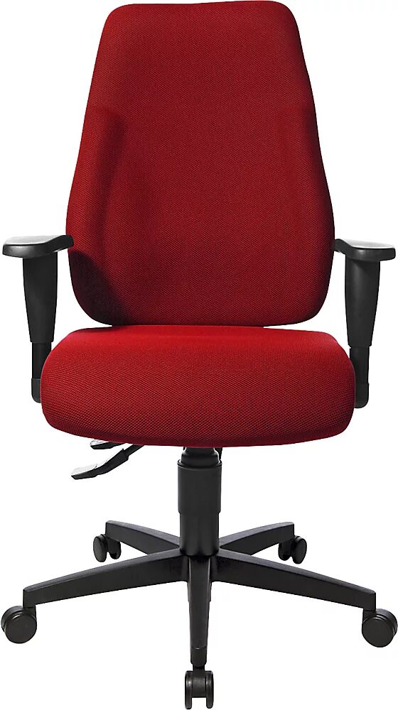 Topstar Silla giratoria ergonómica LADY SITNESS, mecanismo de contacto permanente, altura del respaldo 580 mm, rojo