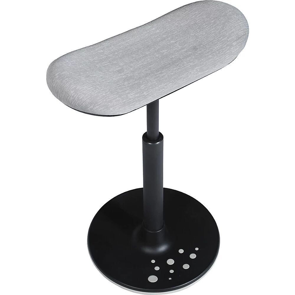Topstar Taburete SITNESS H, modelo H2, con asiento tipo monopatín, tapizado gris estampado, suela gris