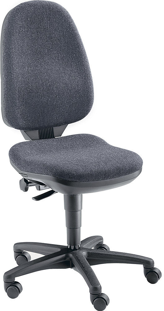 Topstar Silla giratoria ergonómica, sin brazos, tapizado antracita