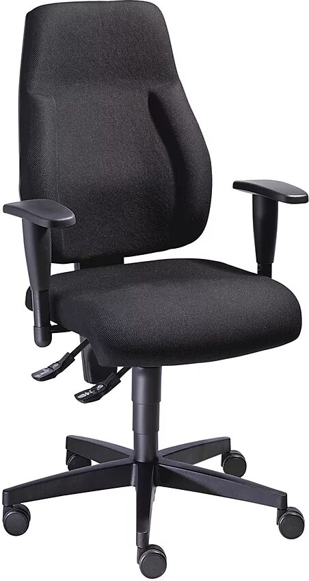 Topstar Silla giratoria ergonómica LADY SITNESS, mecanismo de contacto permanente, altura del respaldo 580 mm, negro