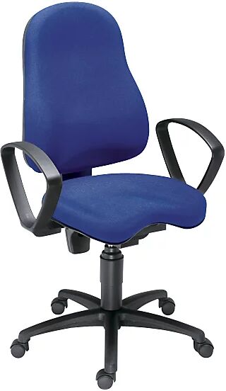 Topstar Silla giratoria ergonómica BALANCE 400, con Body Balance Tec®, incl. brazos, tapizado azul real