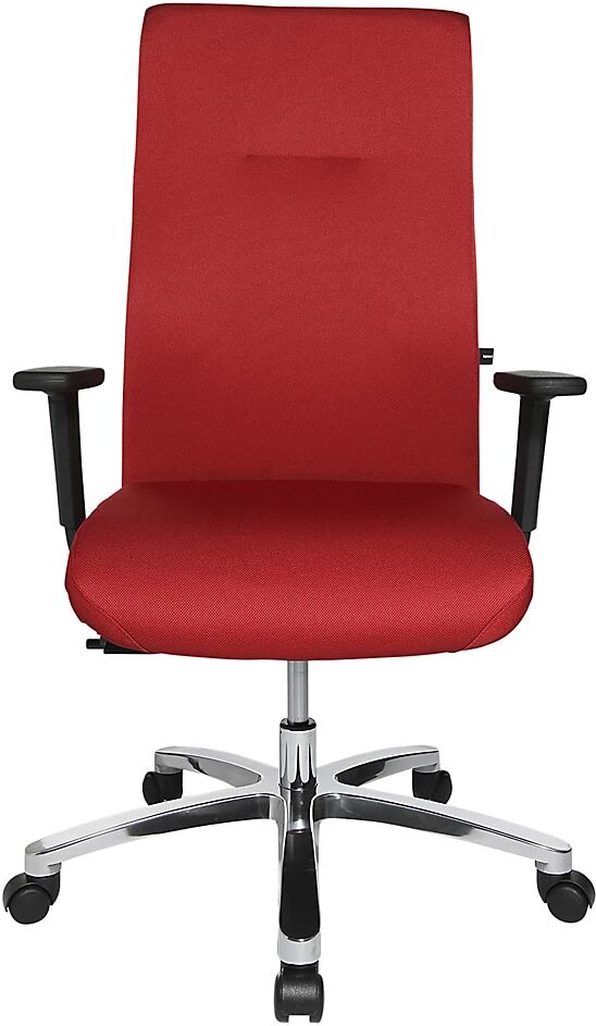 Topstar Silla giratoria ergonómica BIGSTAR20, mecanismo sincrónico por puntos, carga máx. 150 kg, roja