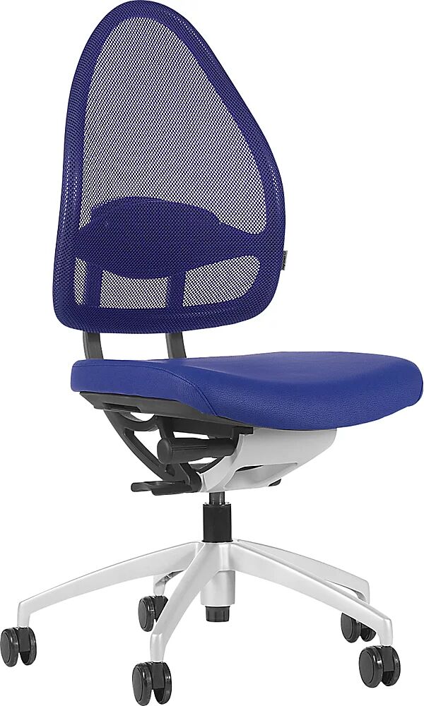 Topstar Silla giratoria de oficina de diseño, respaldo reticulado, respaldo 550 mm, azul real