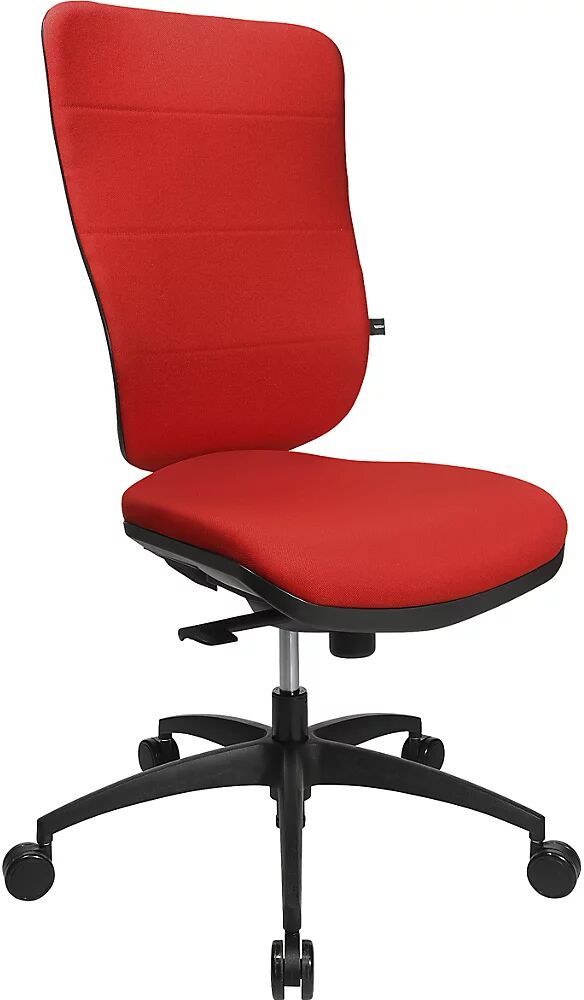 Topstar Silla giratoria adecuada para la columna, mecanismo de sincronización, asiento adecuado para la columna, con respaldo acolchado, rojo