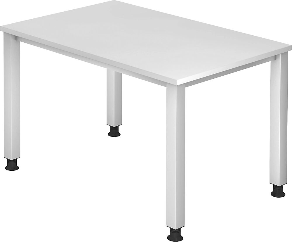 eurokraft pro RENATUS - Escritorio, armazón de 4 patas, anchura 1200 mm, blanco