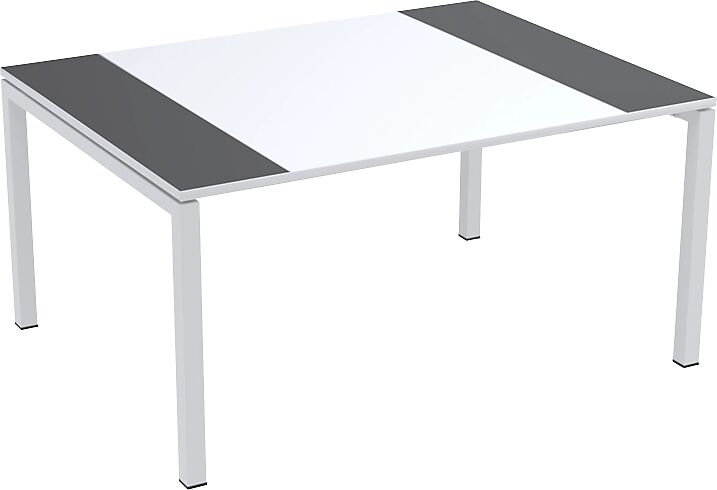 Paperflow Mesa de reuniones easyDesk®, H x A x P 750 x 1500 x 1160 mm, blanco y antracita