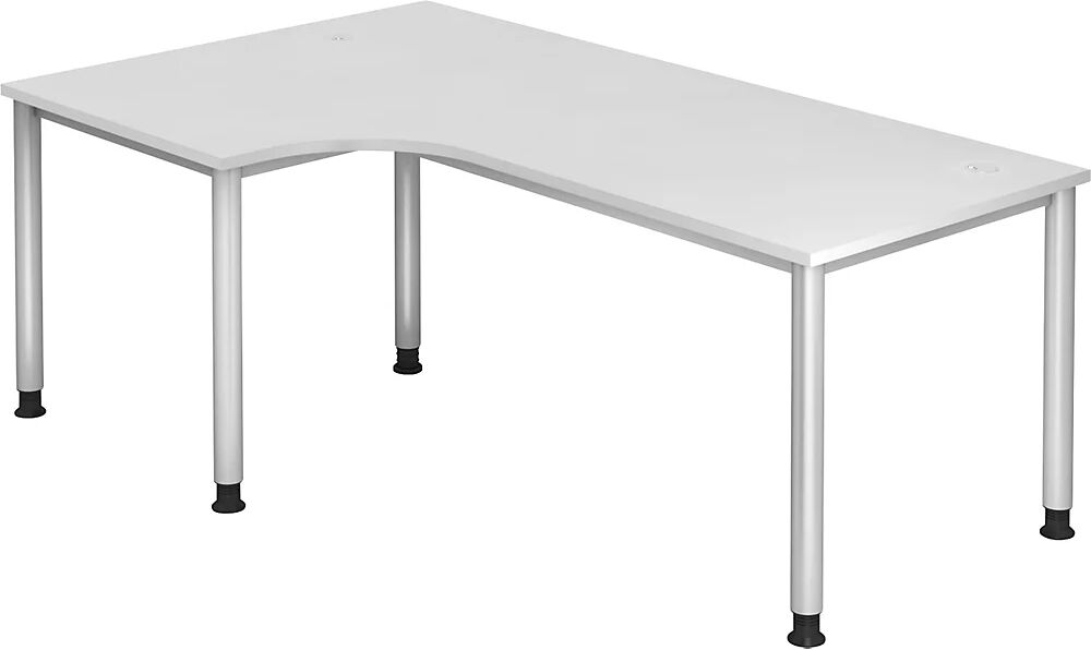 kaiserkraft VIOLA - Mesa de libre conformación, H x A x P 760 x 2000 x 1200 mm, blanco