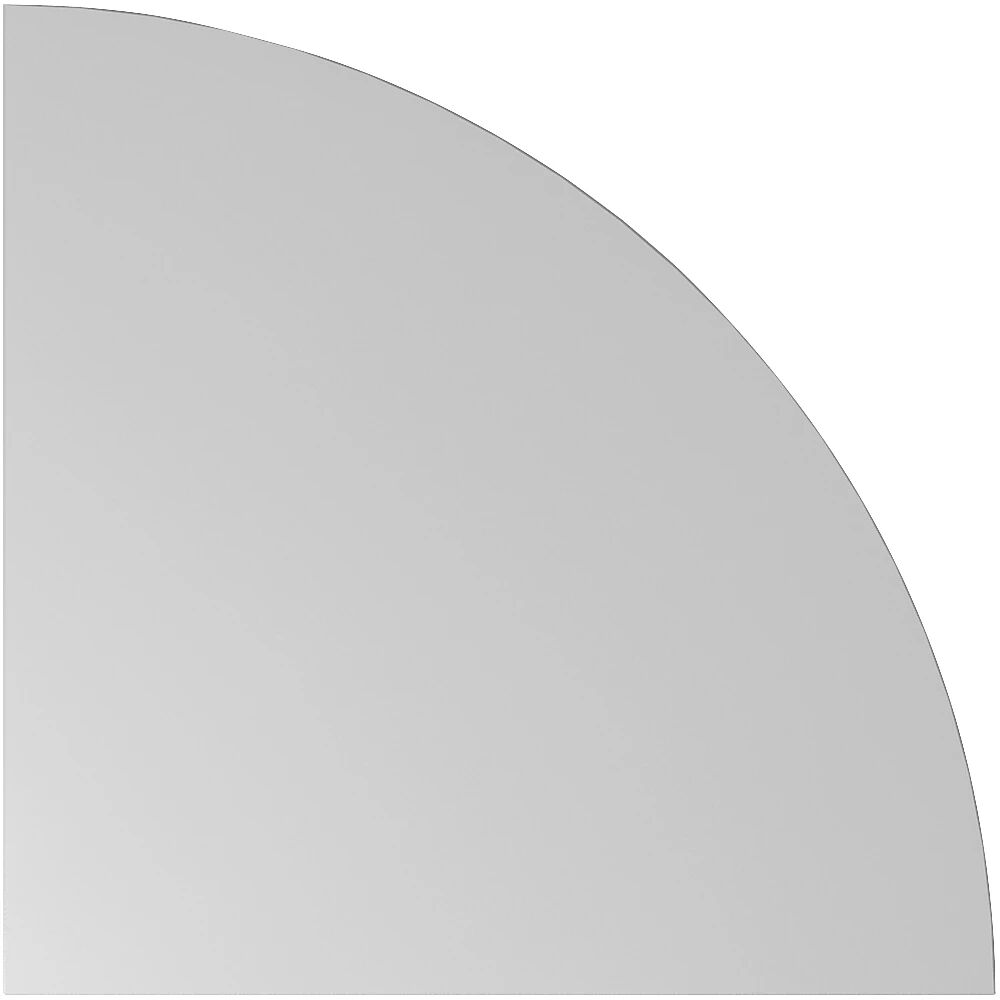 kaiserkraft VERA-ZWO - Tablero de acoplamiento, A x P 800 x 800 mm, cuarto de círculo, gris luminoso
