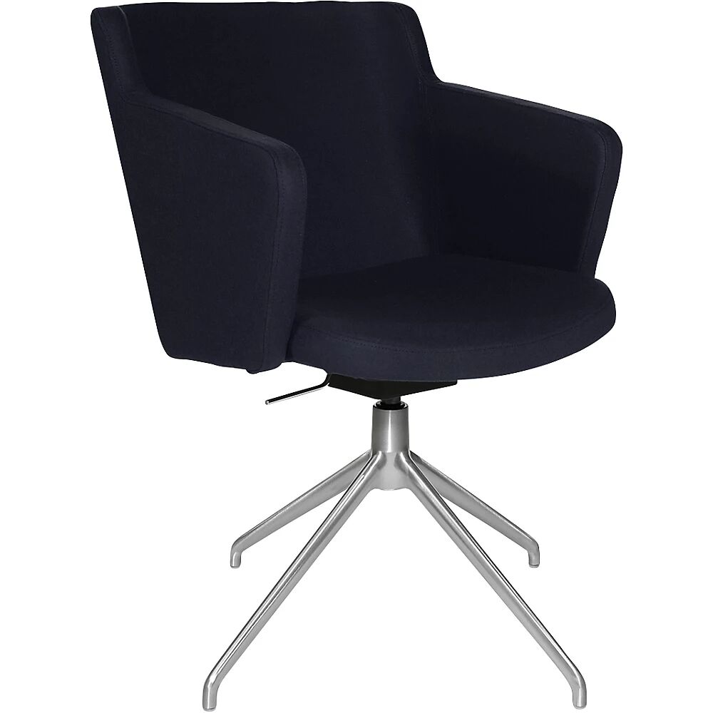 Topstar Sillón para visitas SFH, asiento con articulación 3D y pata en cruz de aluminio, azul oscuro