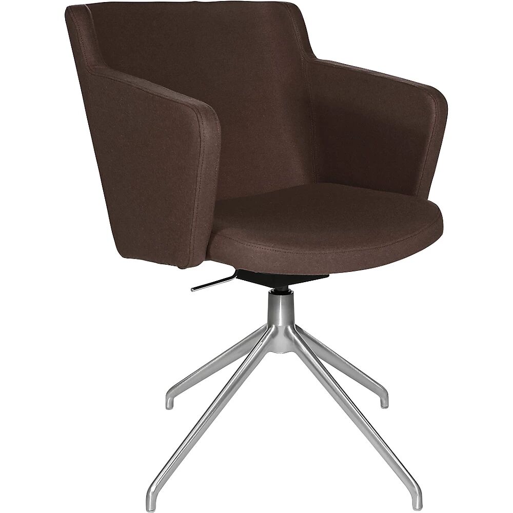 Topstar Sillón para visitas SFH, asiento con articulación 3D y pata en cruz de aluminio, marrón
