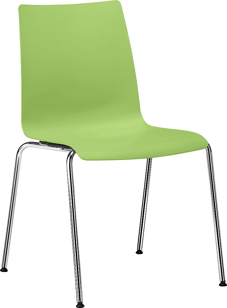 interstuhl Silla con carcasa de plástico SNIKE, carcasa continua de PP, verde