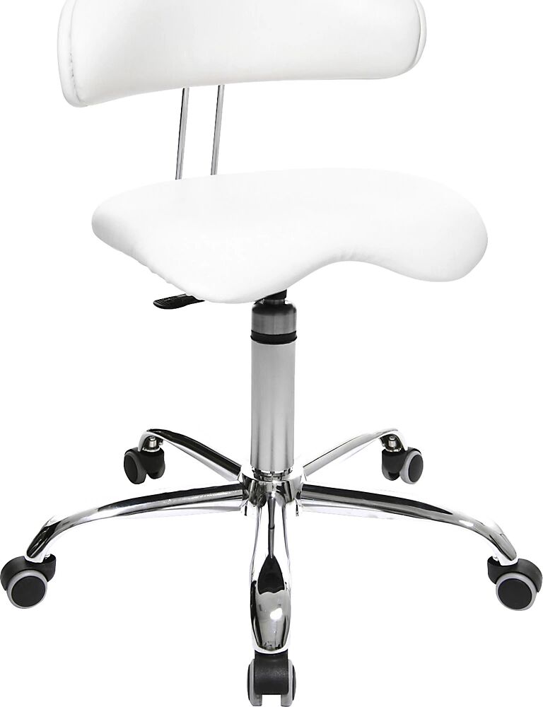 Topstar Silla giratoria SITNESS 40, tapizado de piel sintética, blanco