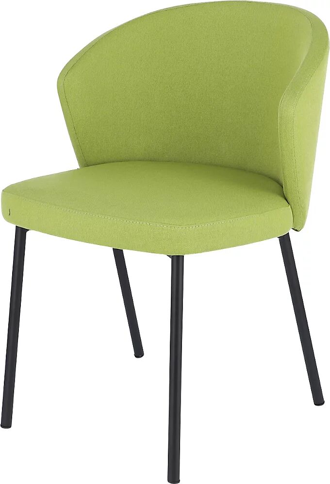 kaiserkraft Silla multiusos MILA, bastidor de tubo de acero negro, verde